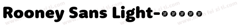 Rooney Sans Light字体转换